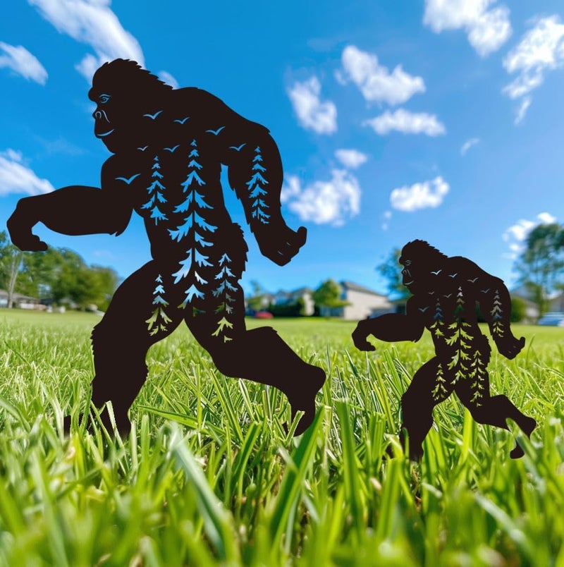 Doesen Bigfoot Yard Decor for Outside, Black Metal Sasquatch Decorative Garden Stakes, Bigfoot Silhouette Garden Decor Art, Big Foot Sasquatch Gifts for Men/Women, Big Foot Yard Decorations Outdoor - Image 3